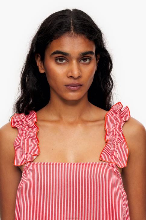 denim a-lijn jurk Bimba Y Lola rood kleding 4HDL543