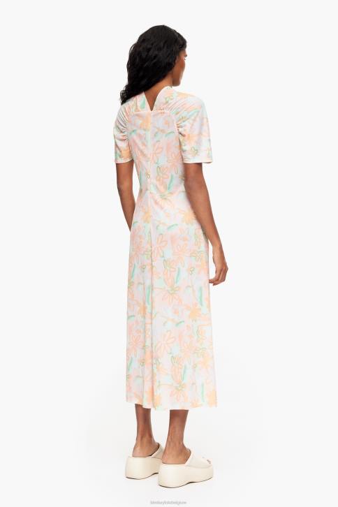 jersey midi-jurk met bloemenprint Bimba Y Lola graffiti kleding 4HDL234