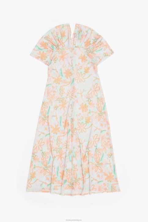 jersey midi-jurk met bloemenprint Bimba Y Lola graffiti kleding 4HDL234