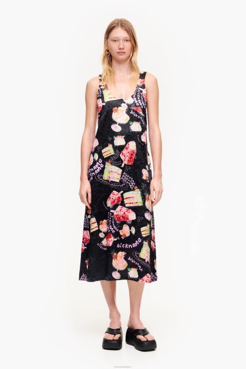 jurk met structuurprint Bimba Y Lola bijnaam foto kleding 4HDL200