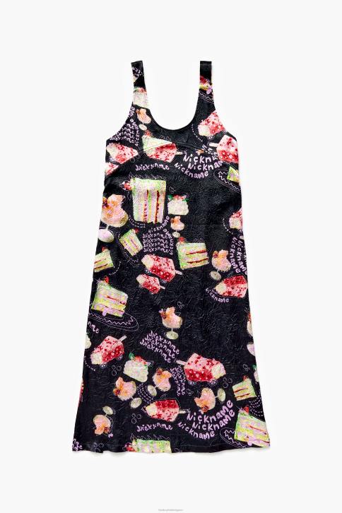 jurk met structuurprint Bimba Y Lola bijnaam foto kleding 4HDL200