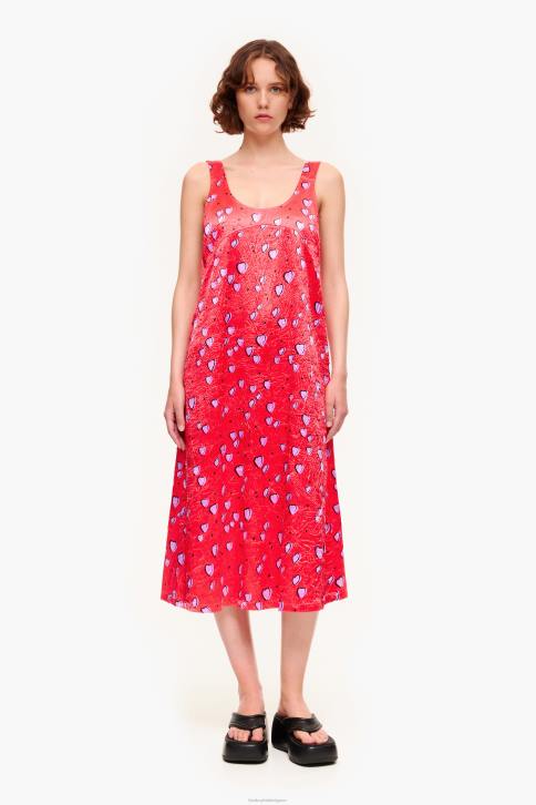 kleine hart print jurk Bimba Y Lola rood kleding 4HDL201