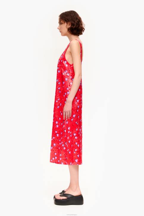 kleine hart print jurk Bimba Y Lola rood kleding 4HDL201