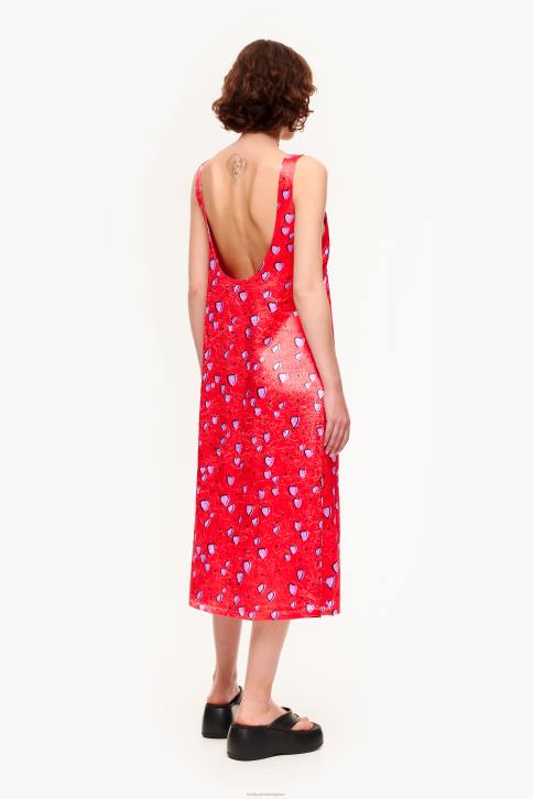 kleine hart print jurk Bimba Y Lola rood kleding 4HDL201