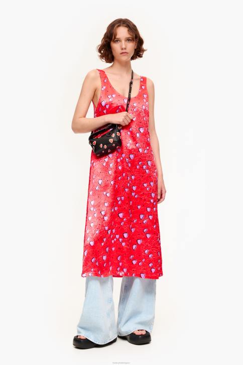kleine hart print jurk Bimba Y Lola rood kleding 4HDL201