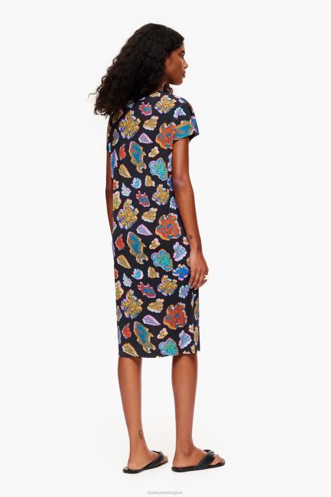 korte vis zee jurk Bimba Y Lola zwart kleding 4HDL173