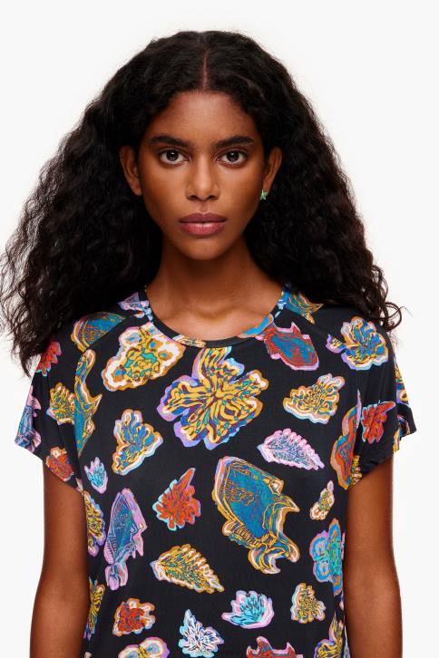 korte vis zee jurk Bimba Y Lola zwart kleding 4HDL173