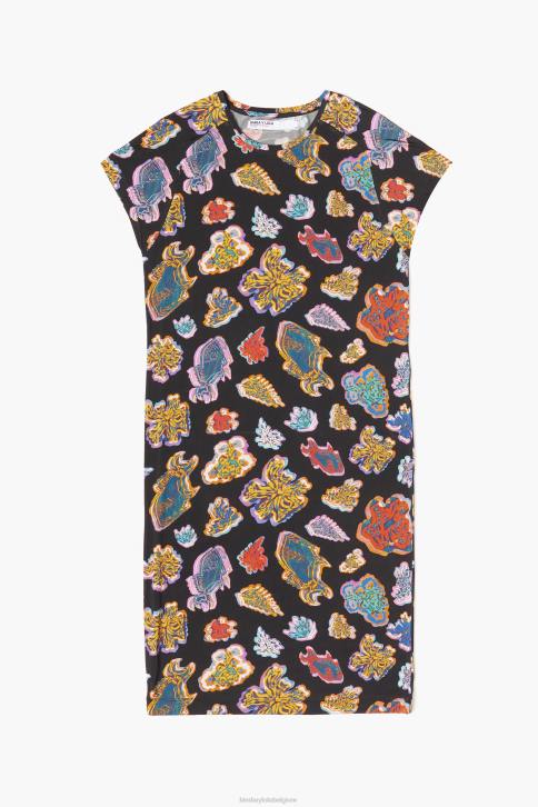 korte vis zee jurk Bimba Y Lola zwart kleding 4HDL173