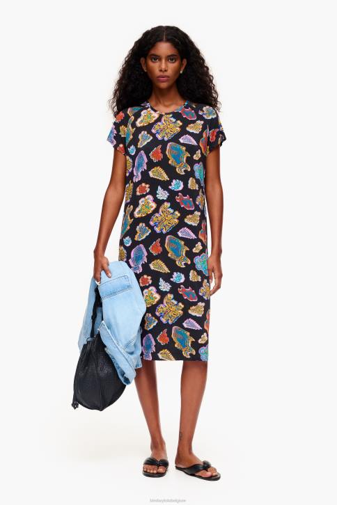korte vis zee jurk Bimba Y Lola zwart kleding 4HDL173