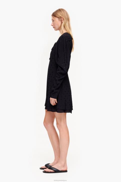 korte vloeiende jacquardjurk Bimba Y Lola zwart kleding 4HDL199