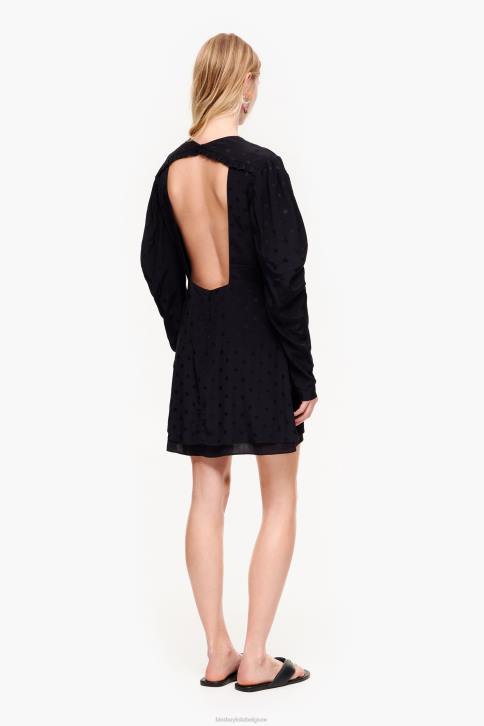 korte vloeiende jacquardjurk Bimba Y Lola zwart kleding 4HDL199