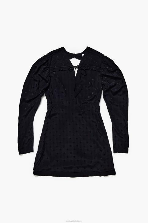 korte vloeiende jacquardjurk Bimba Y Lola zwart kleding 4HDL199