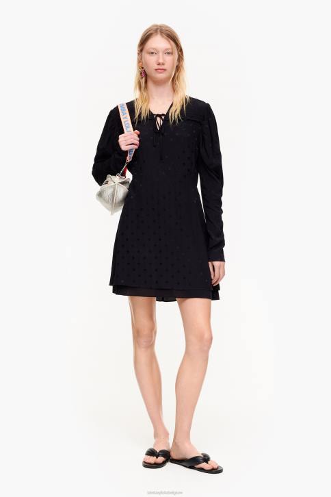 korte vloeiende jacquardjurk Bimba Y Lola zwart kleding 4HDL199