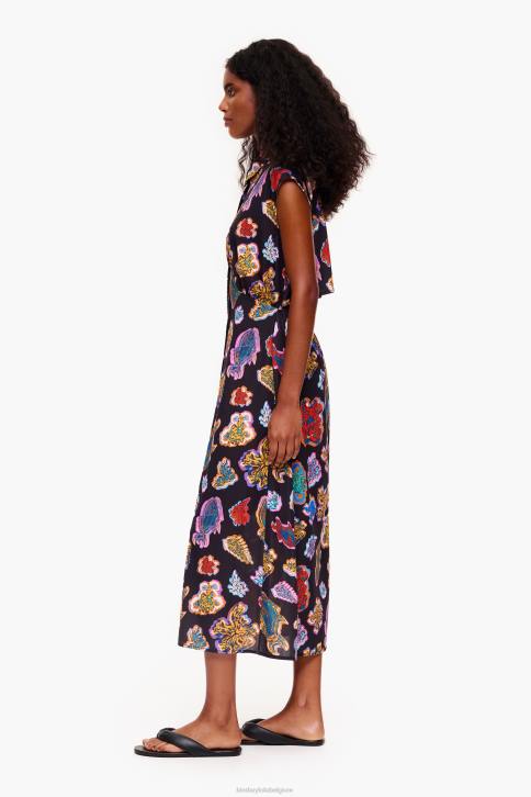 lange vis zee jurk Bimba Y Lola zwart kleding 4HDL176