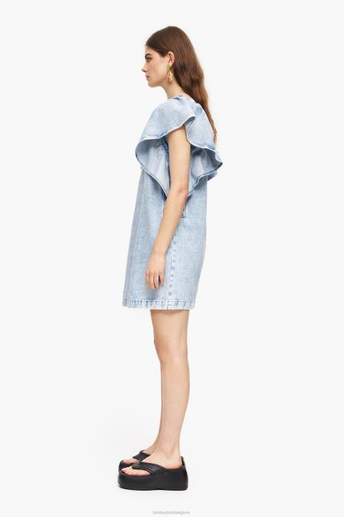 lichte denim mini-jurk Bimba Y Lola blauw kleding 4HDL213