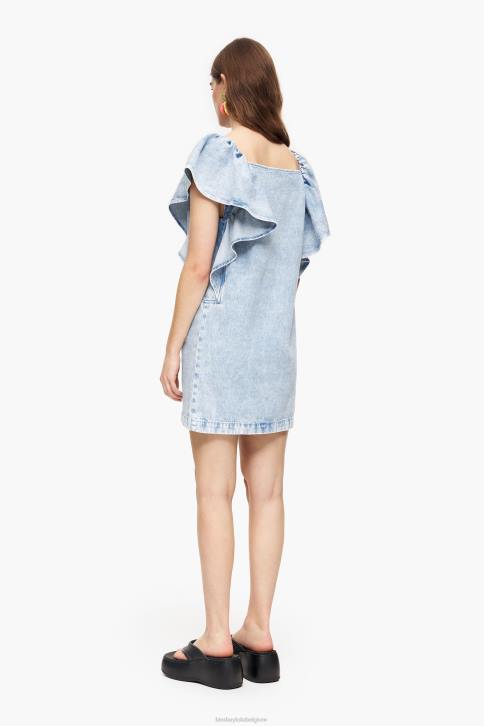 lichte denim mini-jurk Bimba Y Lola blauw kleding 4HDL213