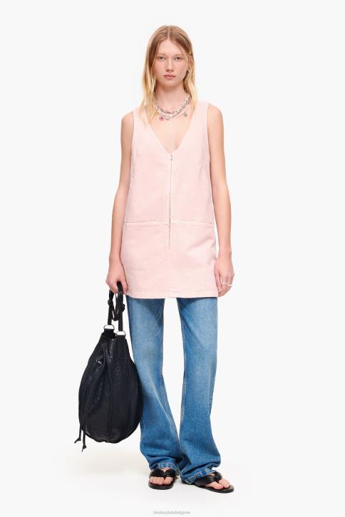 lichte korte spijkerjurk Bimba Y Lola roze kleding 4HDL192