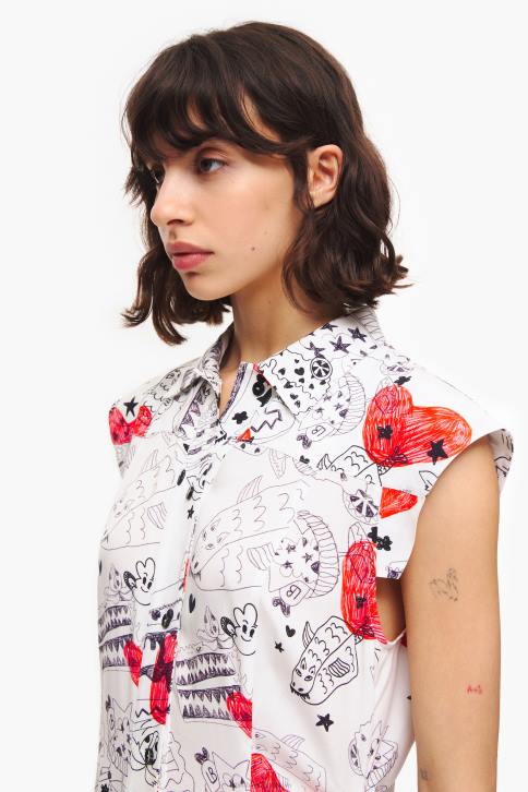maxi-jurk met hartjesprint Bimba Y Lola bijnaam kleding 4HDL226
