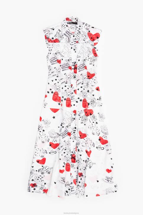 maxi-jurk met hartjesprint Bimba Y Lola bijnaam kleding 4HDL226