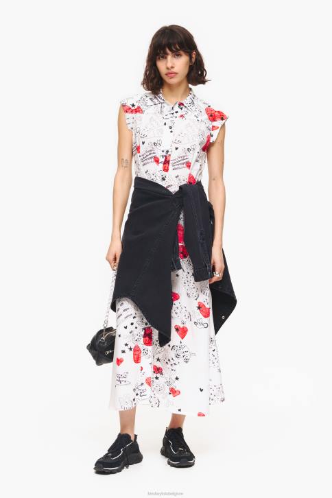 maxi-jurk met hartjesprint Bimba Y Lola bijnaam kleding 4HDL226