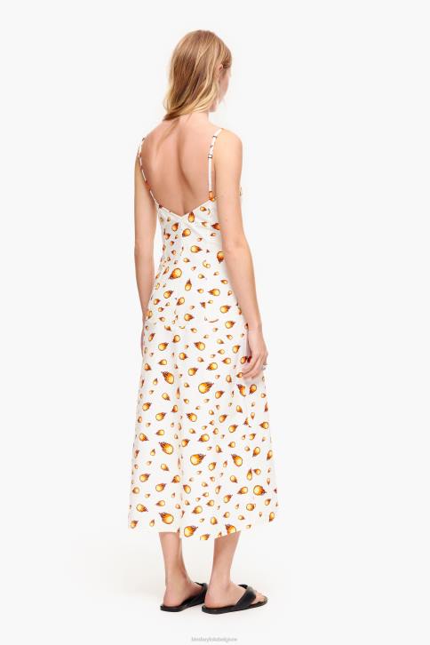maxi-jurk met vuurprint Bimba Y Lola wit kleding 4HDL197