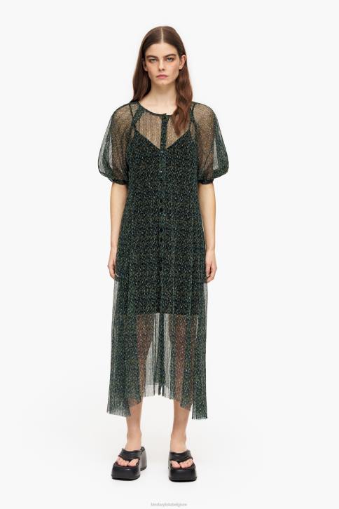 midi-jurk met romantische bloemenprint Bimba Y Lola groente kleding 4HDL236