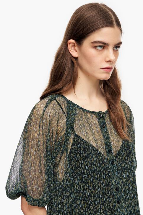 midi-jurk met romantische bloemenprint Bimba Y Lola groente kleding 4HDL236