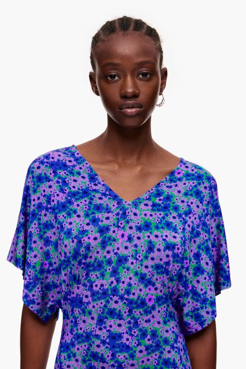 midi-jurk met volledige print Bimba Y Lola bloemen kleding 4HDL209