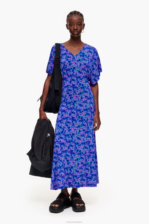 midi-jurk met volledige print Bimba Y Lola bloemen kleding 4HDL209