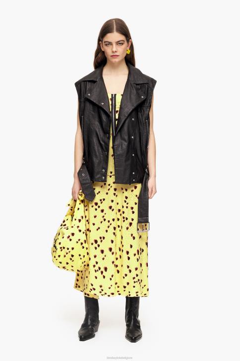 midi-onderjurk met kleine hartenprint Bimba Y Lola geel kleding 4HDL223