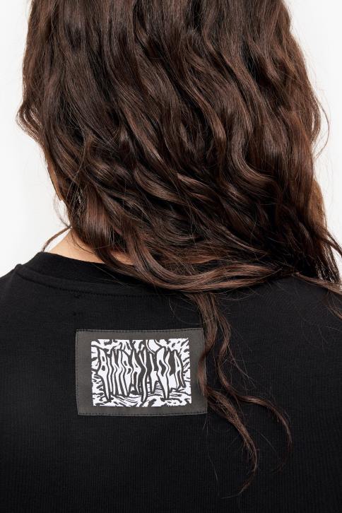 midi-t-shirtjurk met graffiti-bloemenprint Bimba Y Lola blauw kleding 4HDL235