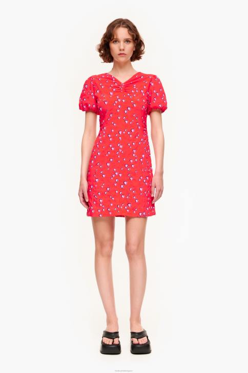 mini-jurk met kleine hartenprint Bimba Y Lola rood kleding 4HDL205