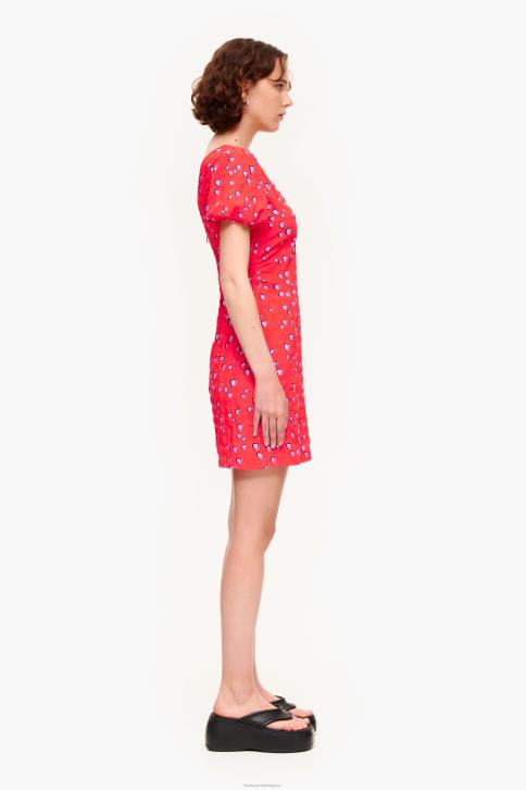 mini-jurk met kleine hartenprint Bimba Y Lola rood kleding 4HDL205