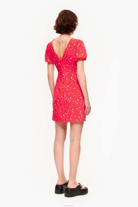 mini-jurk met kleine hartenprint Bimba Y Lola rood kleding 4HDL205