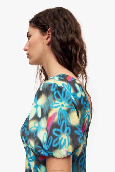vloeiende midi-jurk met bloemenprint Bimba Y Lola graffiti kleding 4HDL232
