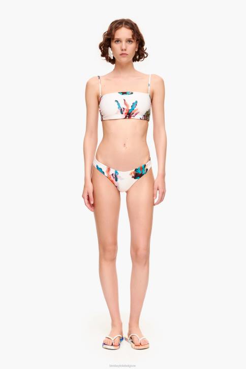 bikini met koraalprint Bimba Y Lola wit kleding 4HDL879