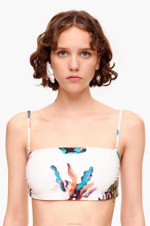 bikini met koraalprint Bimba Y Lola wit kleding 4HDL879