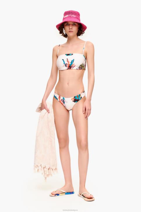 bikini met koraalprint Bimba Y Lola wit kleding 4HDL879
