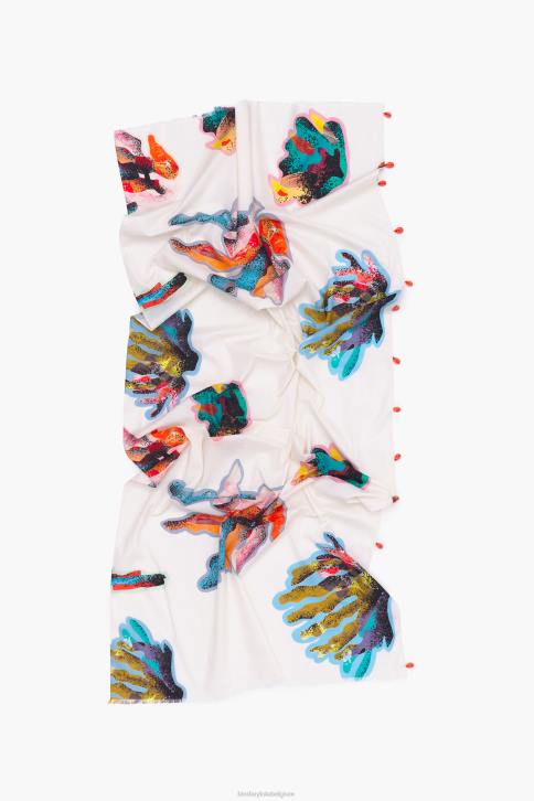korte sarong van koraalkatoen Bimba Y Lola ivoor kleding 4HDL1206