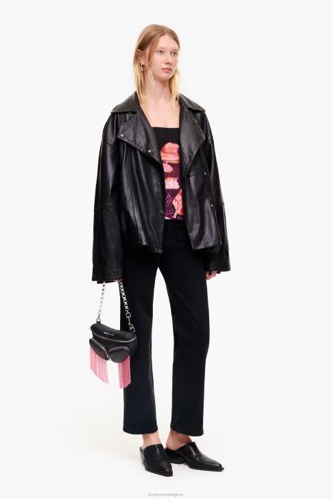 bijnaam foto print top Bimba Y Lola zwart kleding 4HDL342