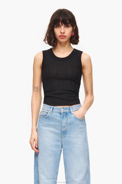 getailleerde top Bimba Y Lola zwart kleding 4HDL248