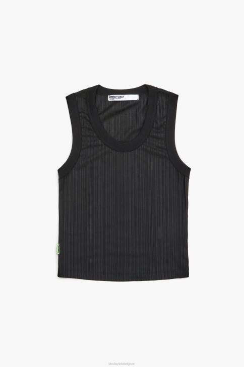 getailleerde top Bimba Y Lola zwart kleding 4HDL248