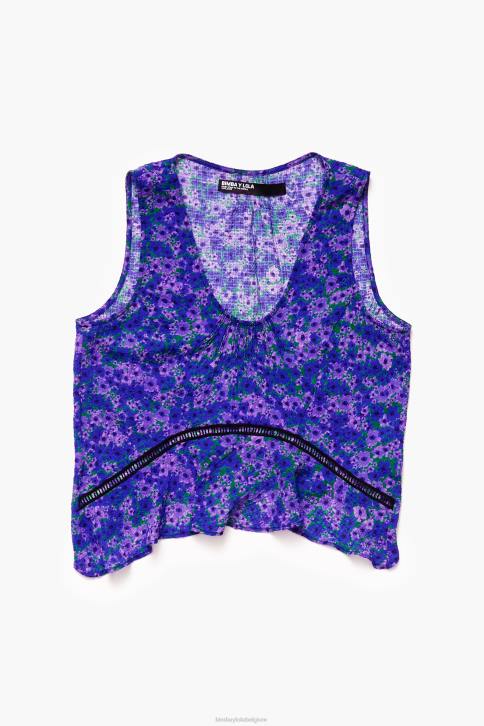 minitopje met volledige print Bimba Y Lola bloemen kleding 4HDL345