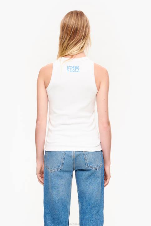 topje met beerlogo Bimba Y Lola ivoor kleding 4HDL274