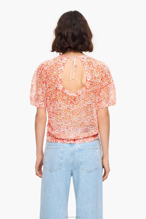 bloemen full print linnen trui Bimba Y Lola naakt kleding 4HDL391