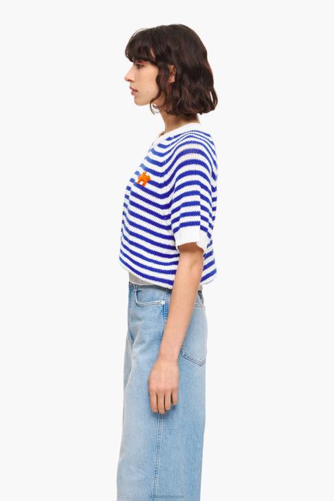 gestreepte trui Bimba Y Lola blauw en wit kleding 4HDL369