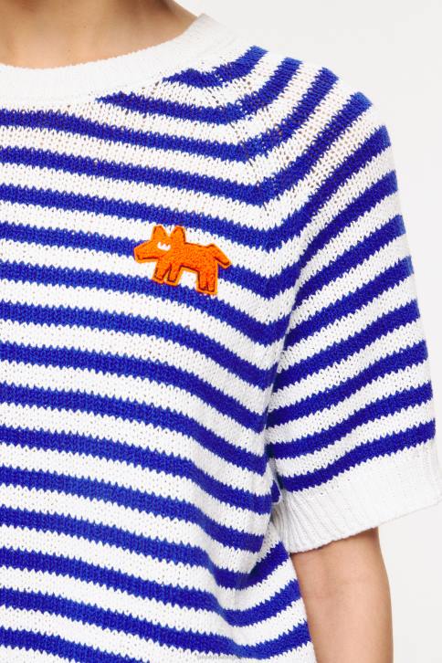 gestreepte trui Bimba Y Lola blauw en wit kleding 4HDL369