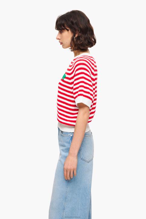 gestreepte trui Bimba Y Lola rood en wit kleding 4HDL368
