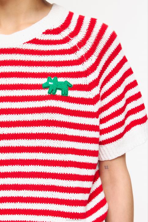 gestreepte trui Bimba Y Lola rood en wit kleding 4HDL368