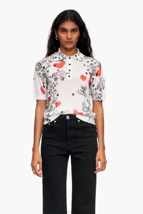 getailleerd hart poloshirt Bimba Y Lola bijnaam kleding 4HDL374